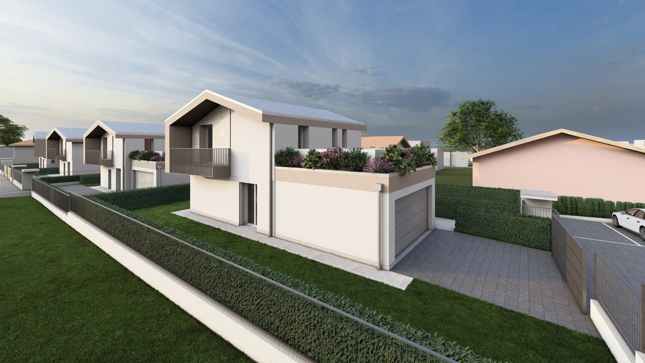 Render di una Villa Unifamiliare ad Albavilla in provincia di Como