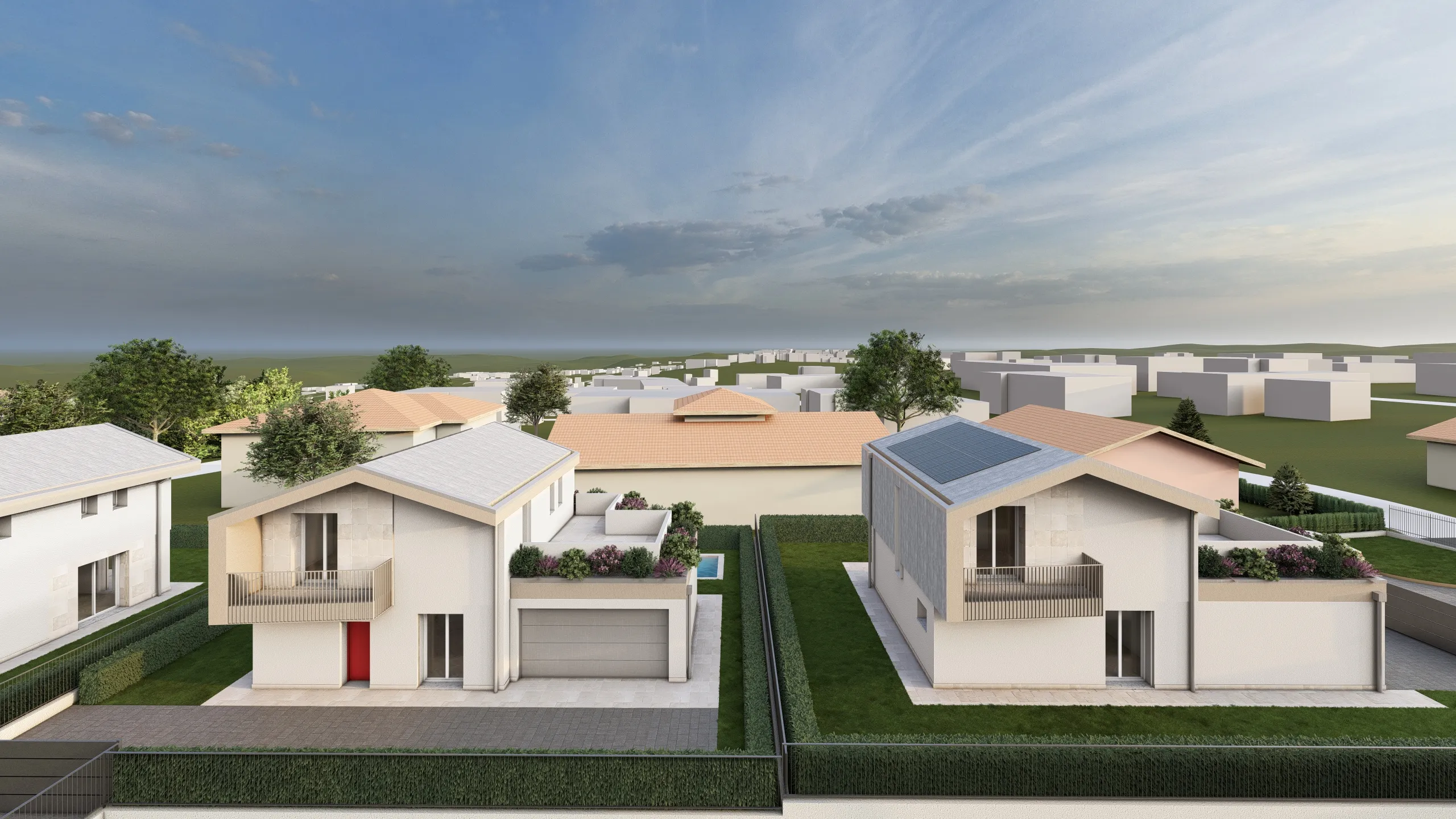 Render di una Villa Unifamiliare ad Albavilla in provincia di Como