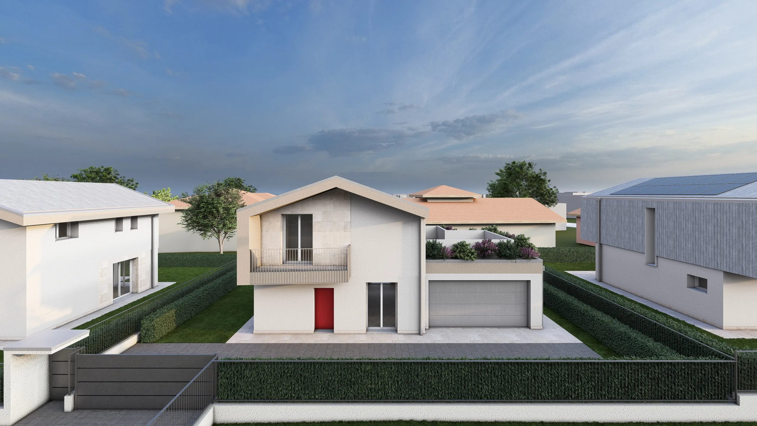 Render di una Villa Unifamiliare ad Albavilla in provincia di Como