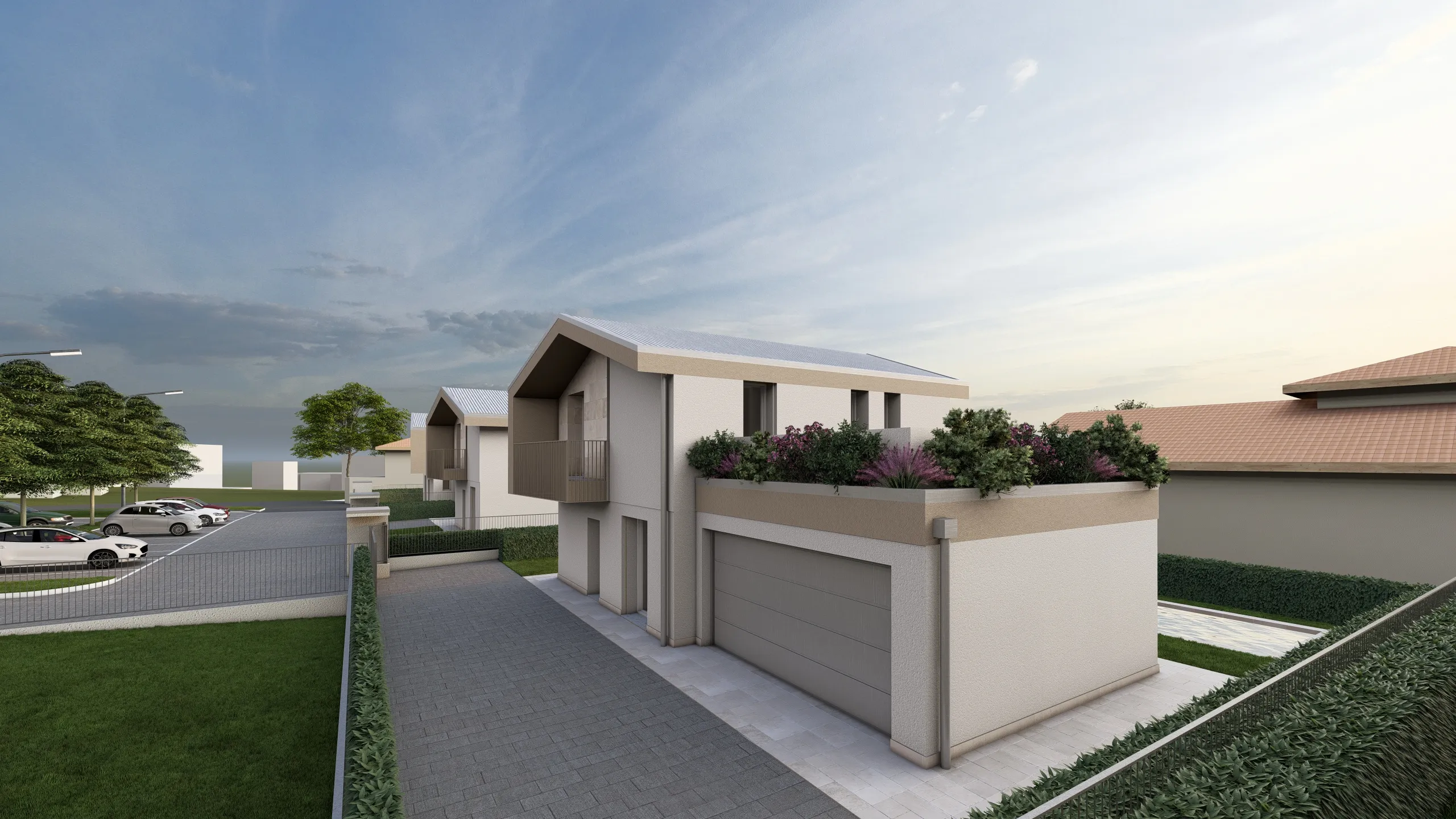 Render di una Villa Unifamiliare ad Albavilla in provincia di Como