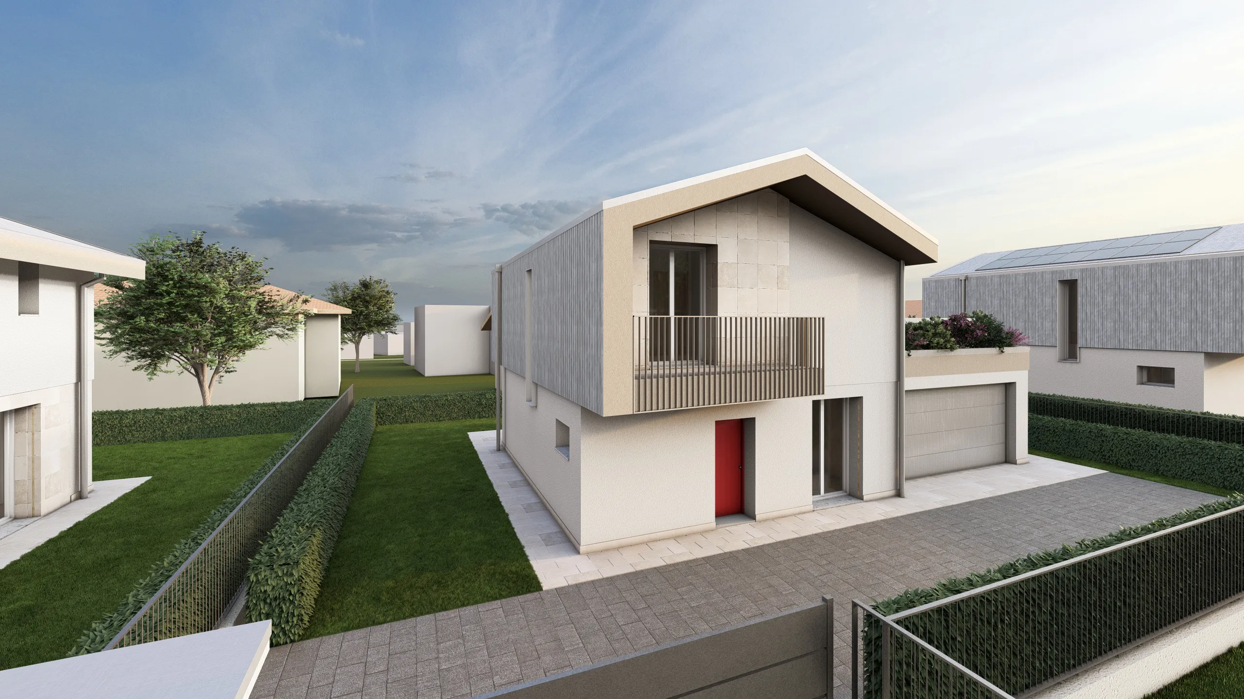 Render di una Villa Unifamiliare ad Albavilla in provincia di Como