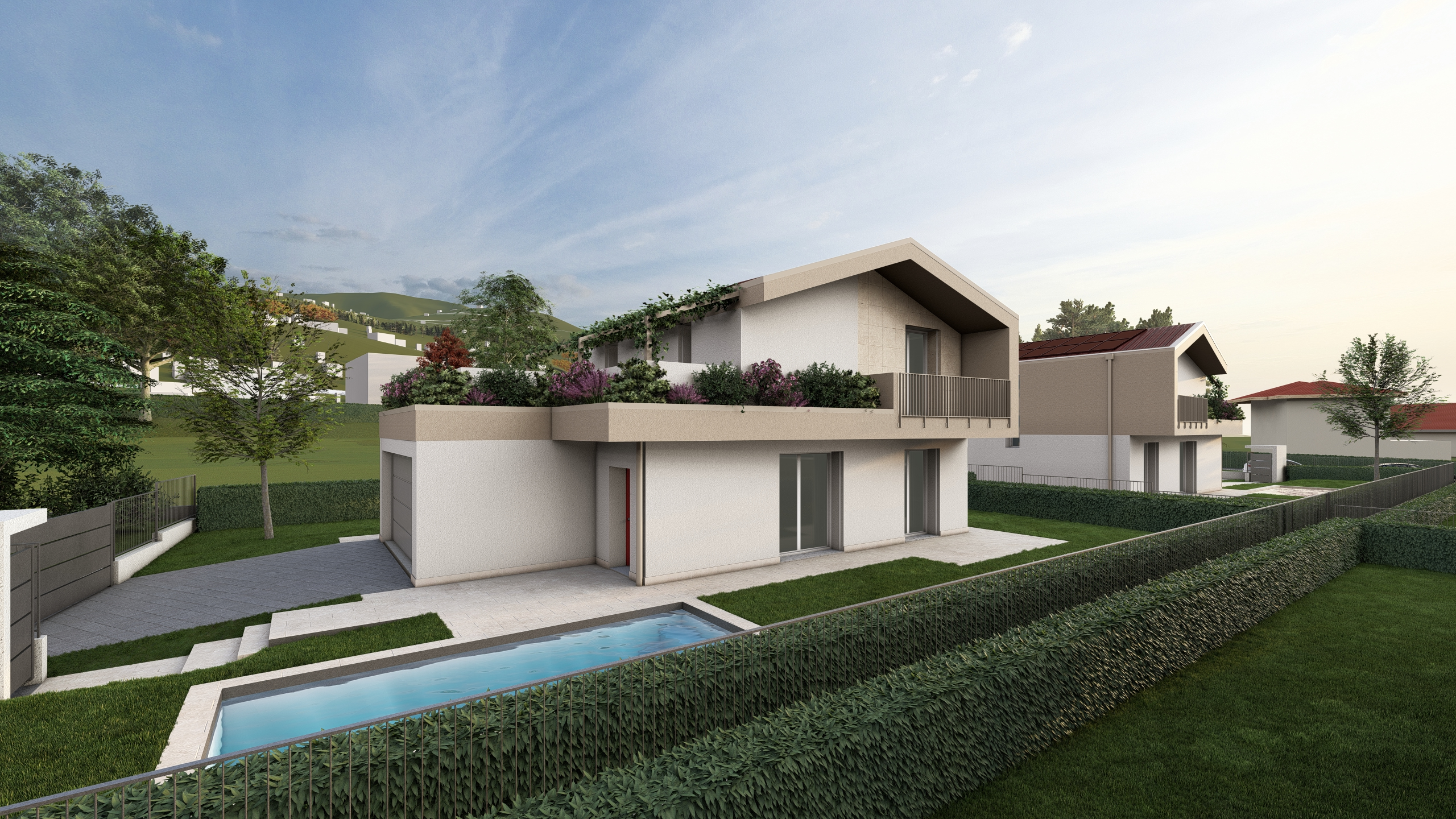 Render di una vila in vendita ad Albavilla (CO) da Casalino Engineering