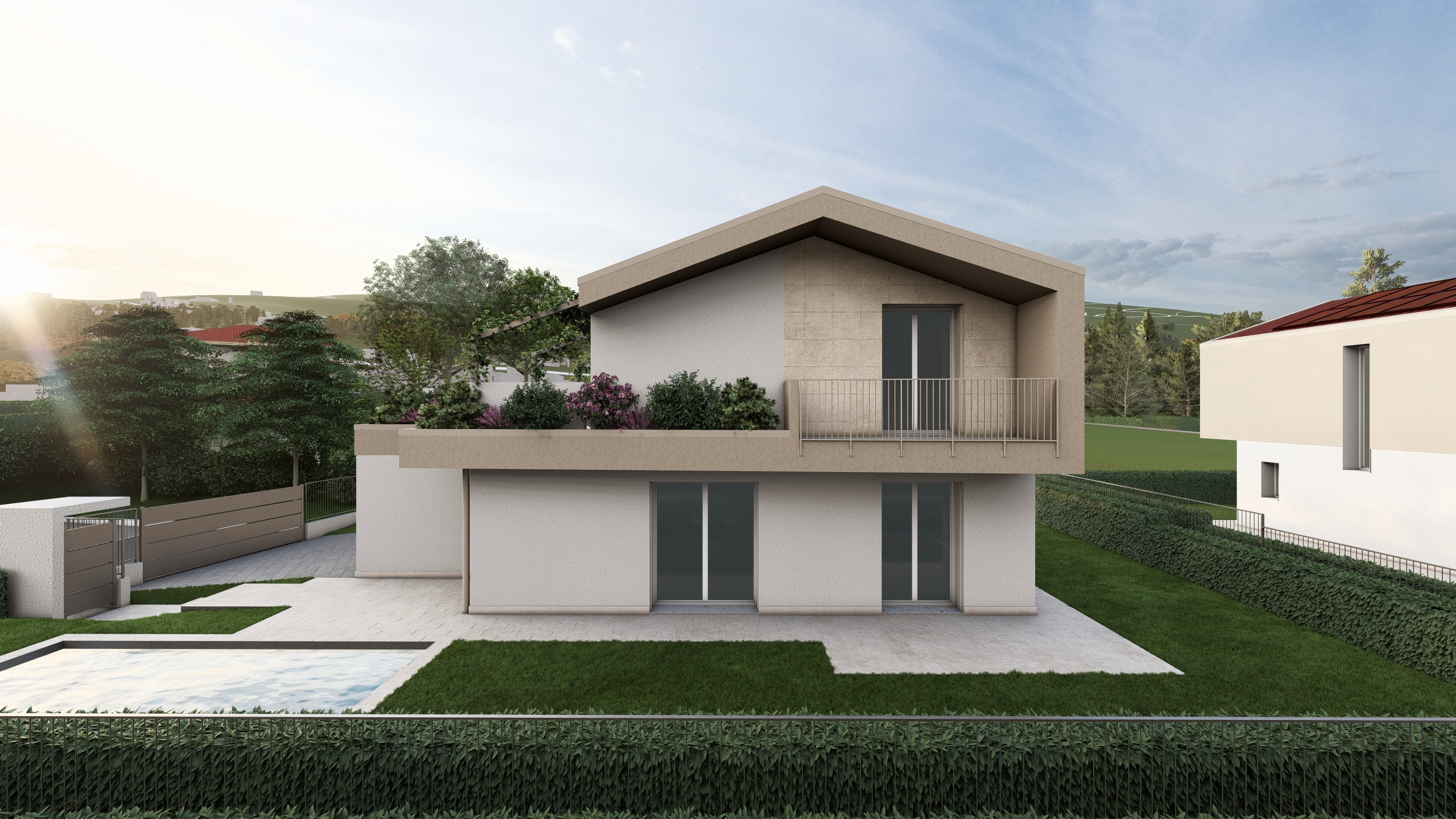 Render di una vila in vendita ad Albavilla (CO) da Casalino Engineering