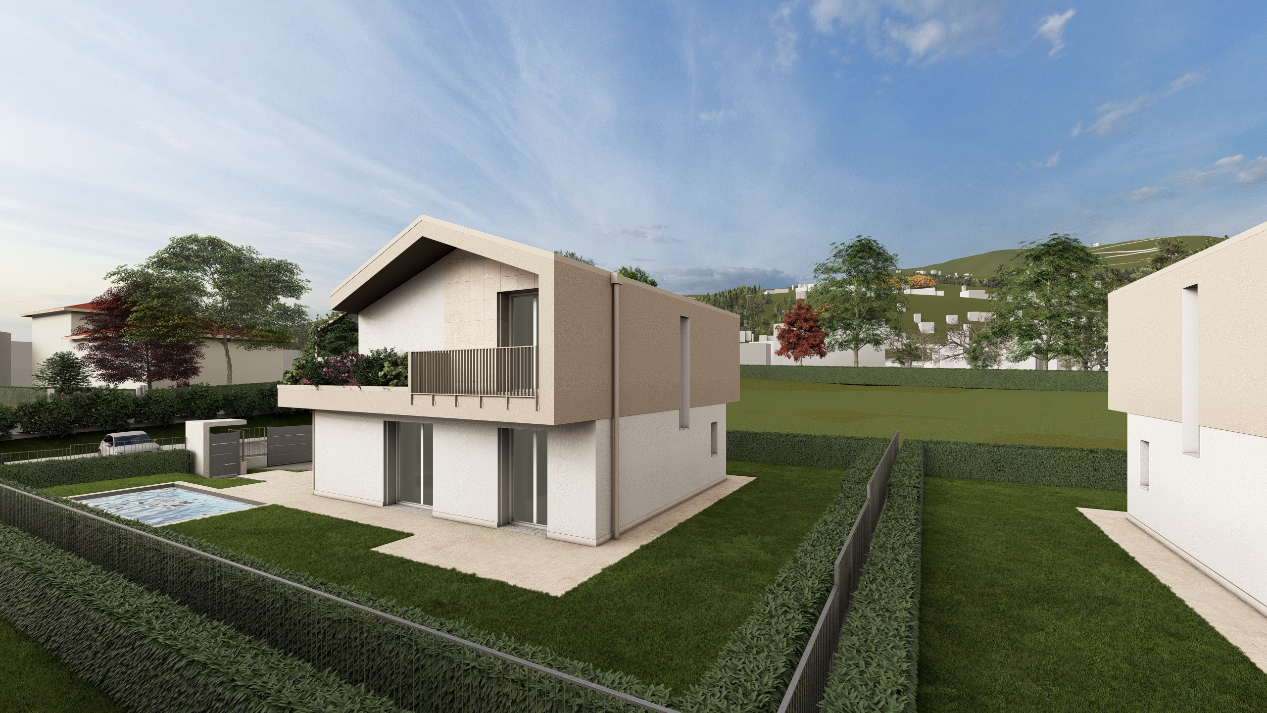 Render di una vila in vendita ad Albavilla (CO) da Casalino Engineering