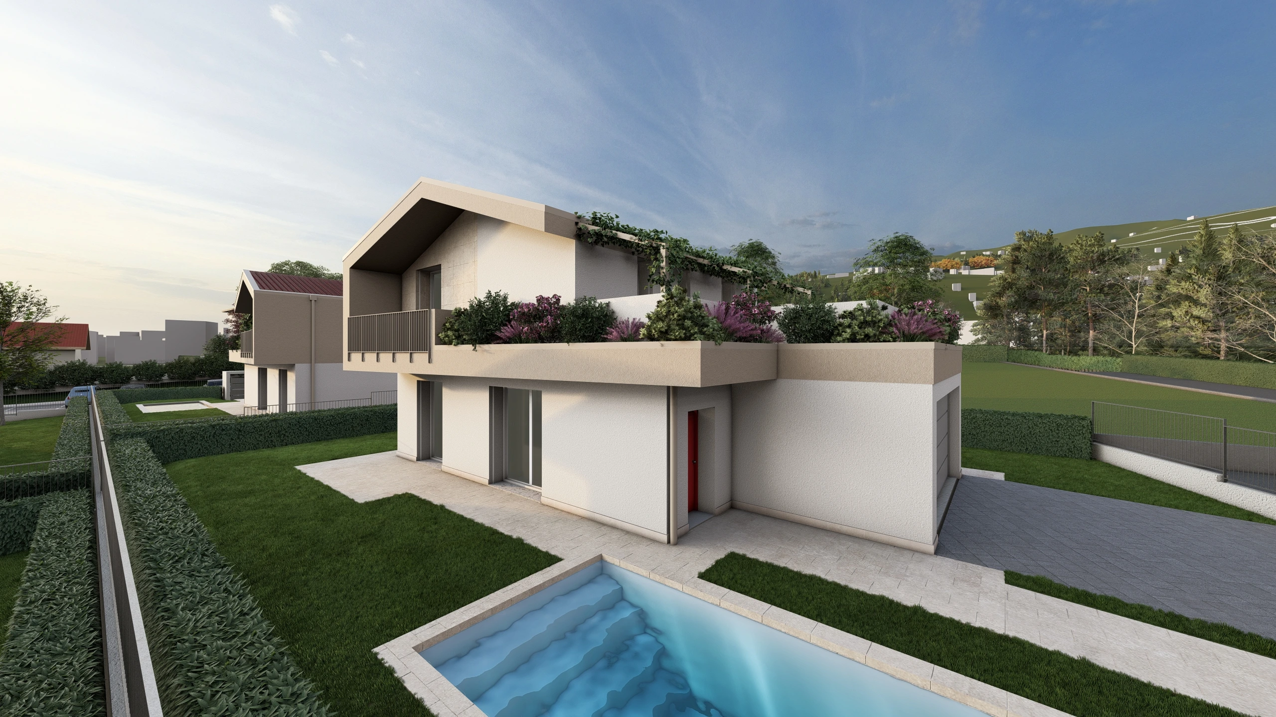 Render di una vila in vendita ad Albavilla (CO) da Casalino Engineering