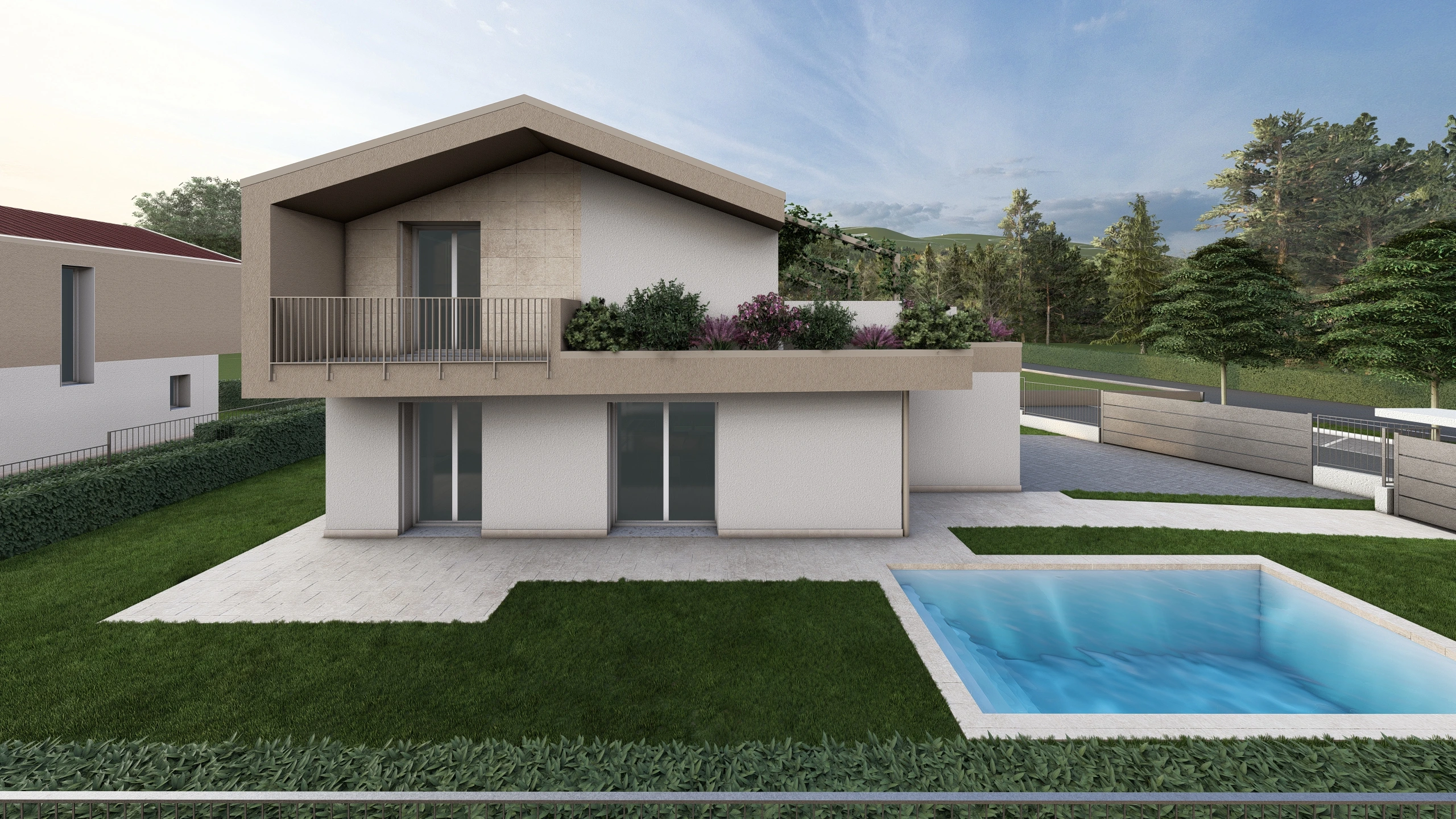 Render di una vila in vendita ad Albavilla (CO) da Casalino Engineering