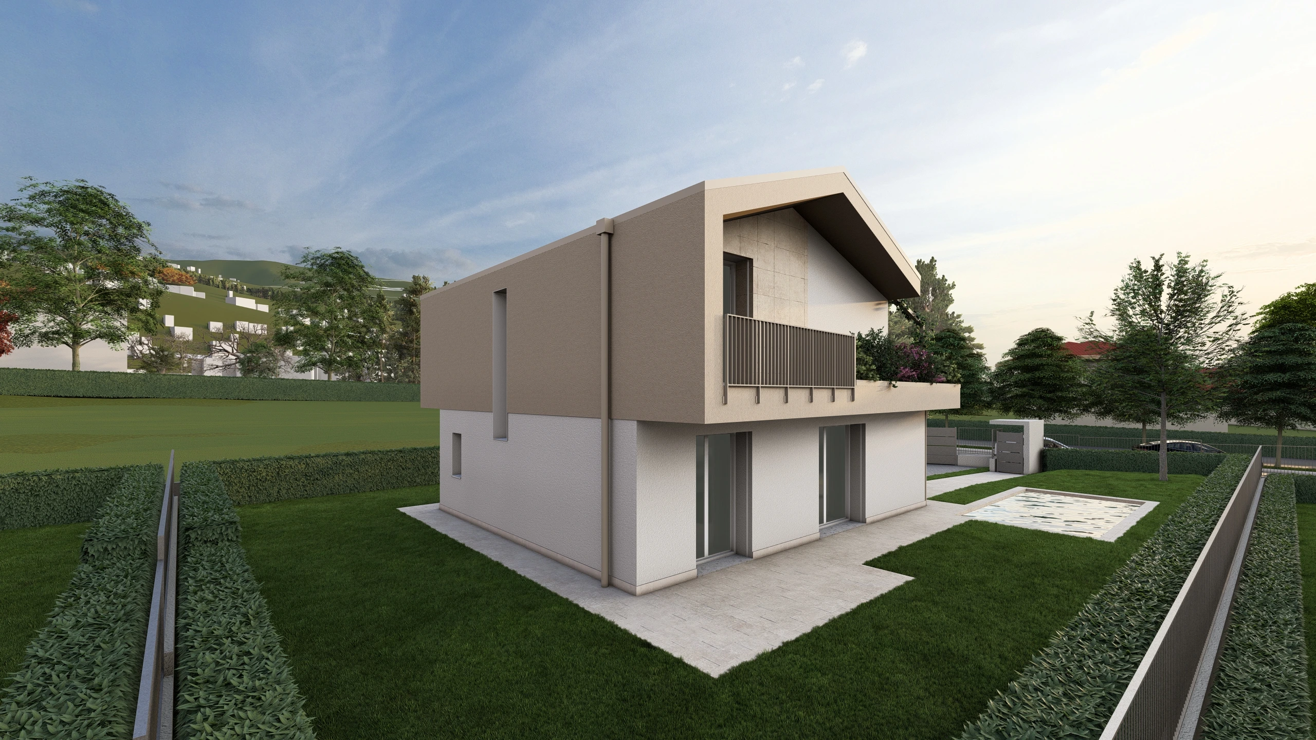 Render di una vila in vendita ad Albavilla (CO) da Casalino Engineering