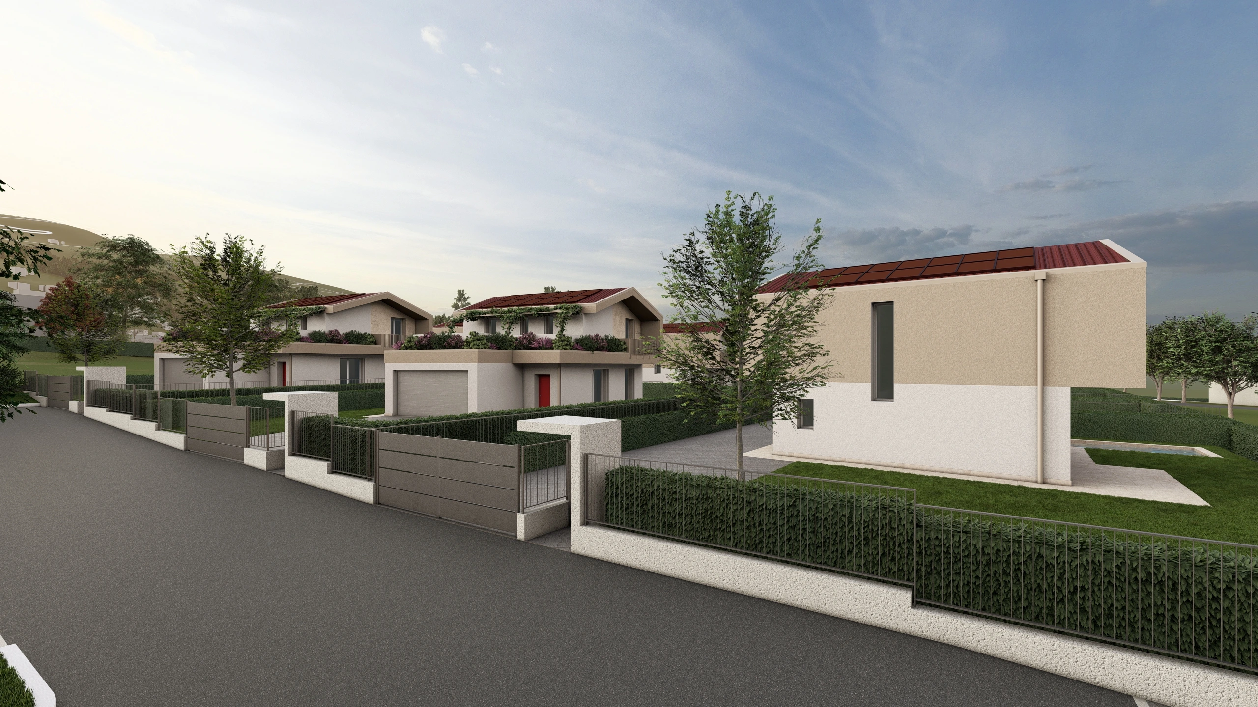 Render del blocco in cui si trova una villa che a gennaio 2026 verrà messa in vendita da Casalino Engineering