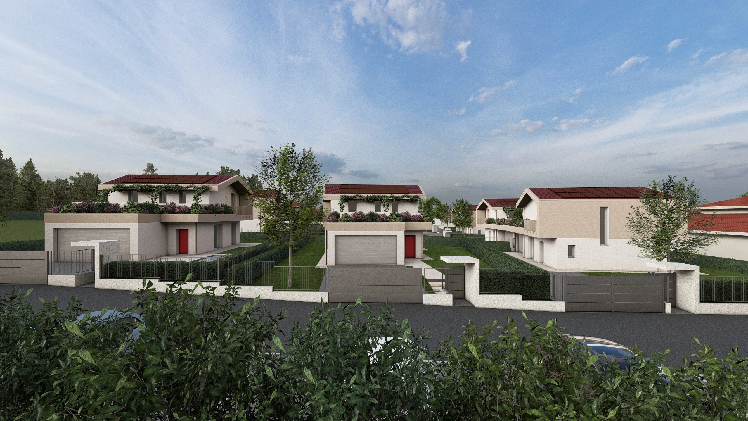 Render del blocco in cui si trova una villa che a gennaio 2026 verrà messa in vendita da Casalino Engineering