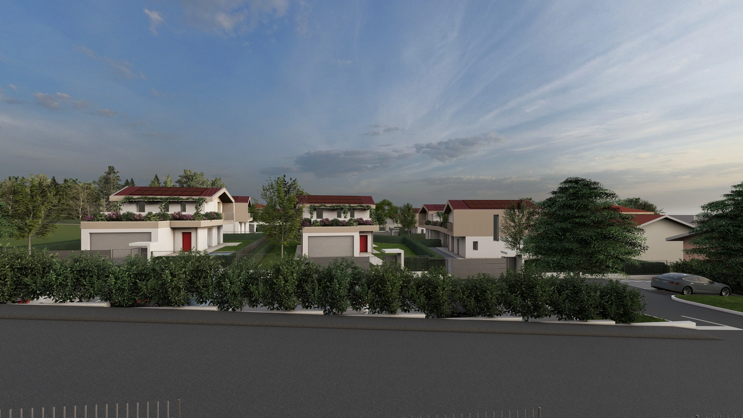 Render del blocco in cui si trova una villa che a gennaio 2026 verrà messa in vendita da Casalino Engineering
