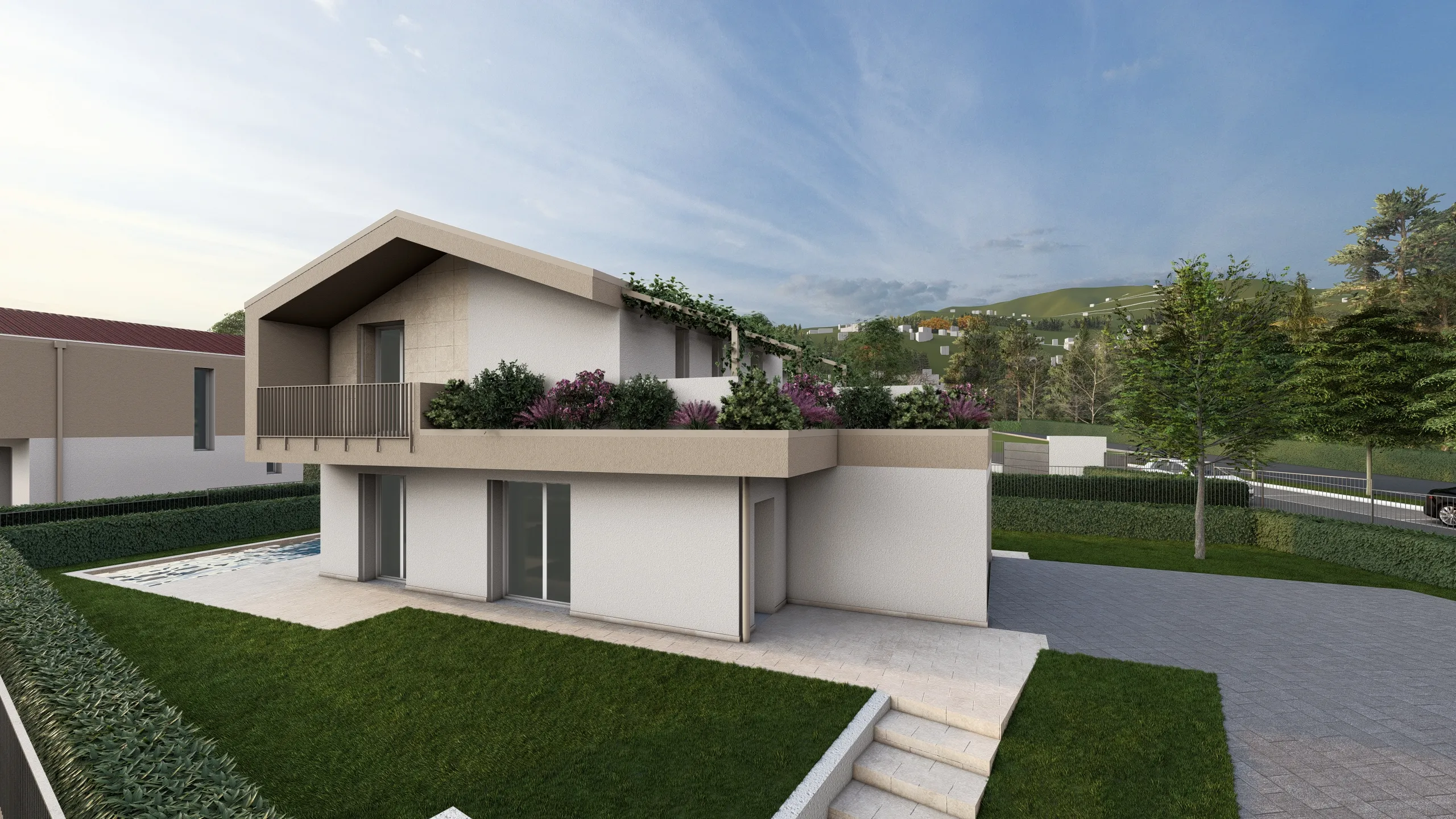 Render di una vila in vendita ad Albavilla (CO) da Casalino Engineering