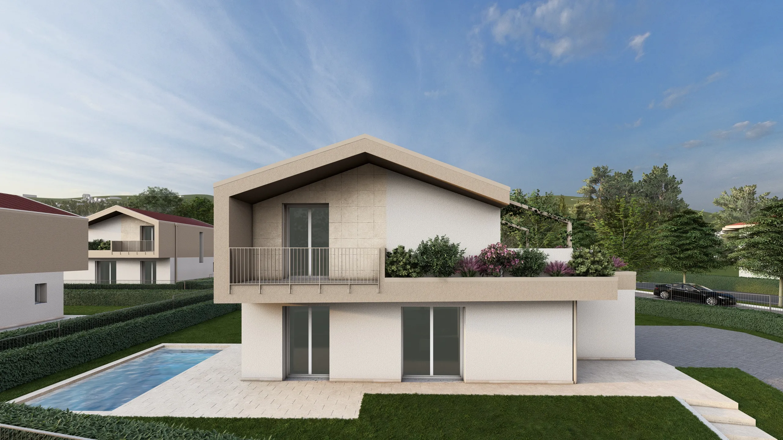 Render di una vila in vendita ad Albavilla (CO) da Casalino Engineering