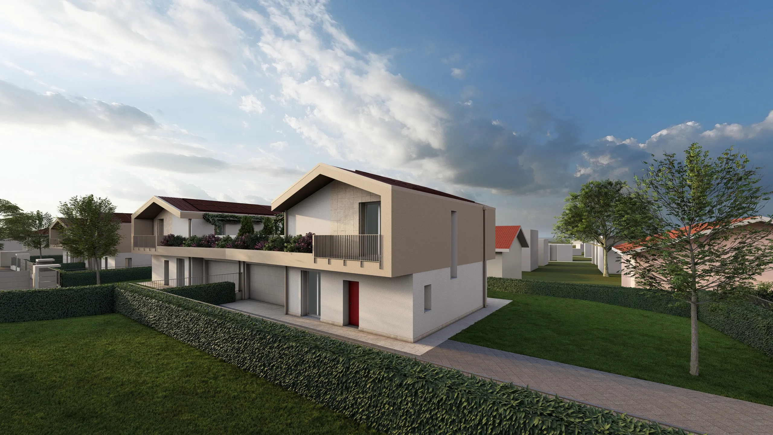 Render di una villa messa in vendita dalla Casalino Engineering ad Albavilla in provincia di Como