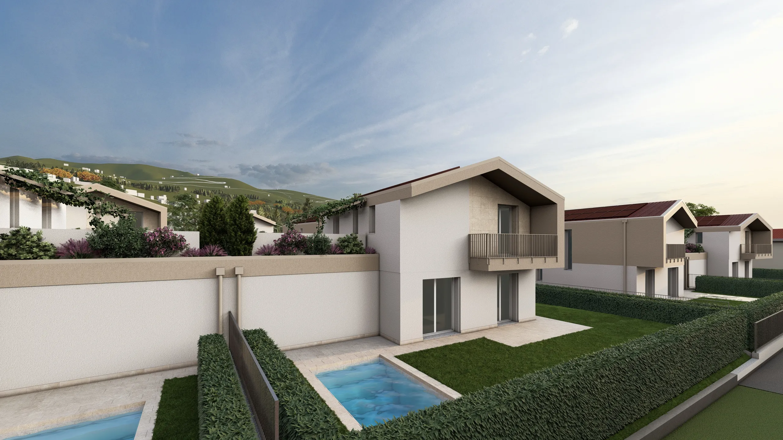 Render di una villa in vendita ad Albavilla (CO) da Casalino Engineering