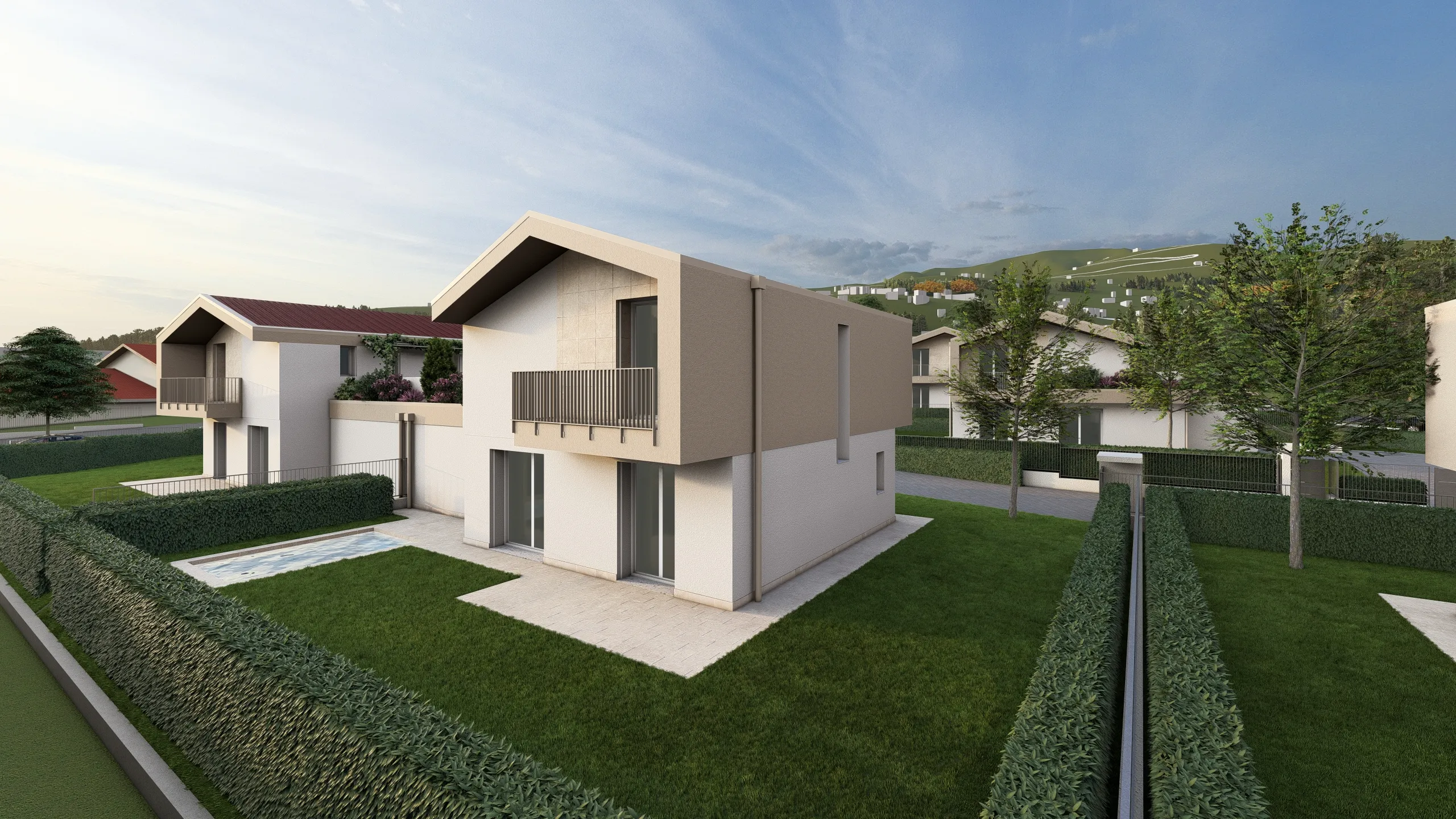 Render di una villa in vendita ad Albavilla (CO) da Casalino Engineering