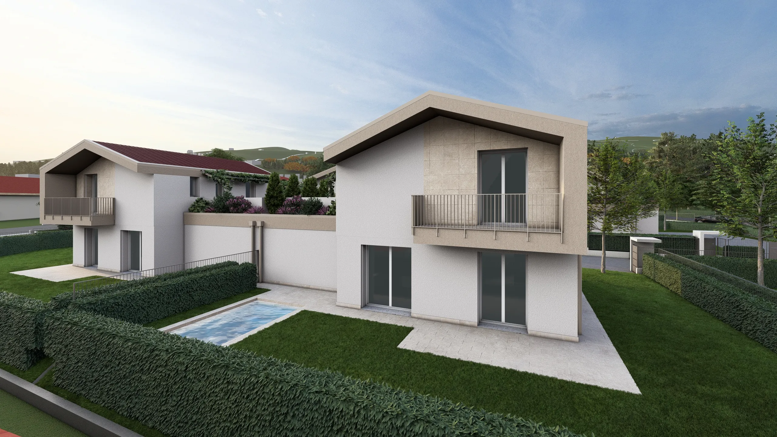 Render di una villa in vendita ad Albavilla (CO) da Casalino Engineering