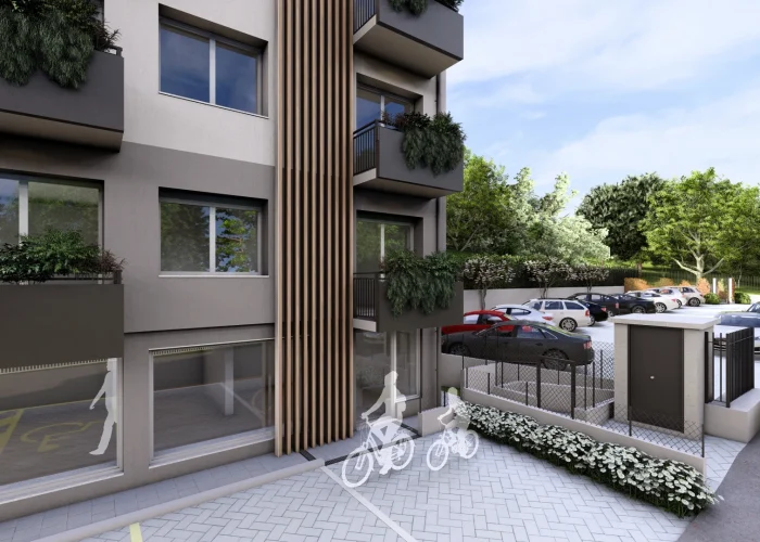 Render di un edificio integralmente ristrutturato dalla Casalino Engineering